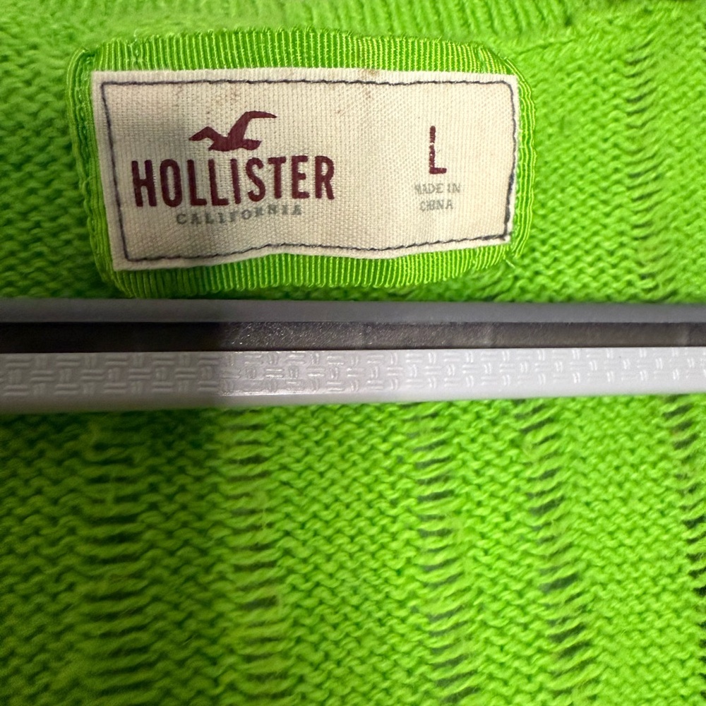 Hollister Y2k‎ vibrant green rabbit hair blend cable knit sweater - Picture 2 of 8